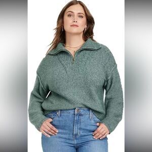 Universal Thread NEW Small Teal‎ 1/4 Zip Pullover Sweater